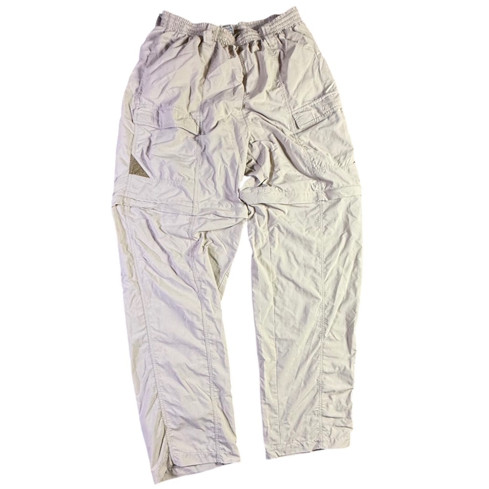 Columbia Men's Convertible Zip Off Cargo Hiking Pants Beige UPF 30+ Size L